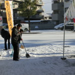 雪の中のイベント
